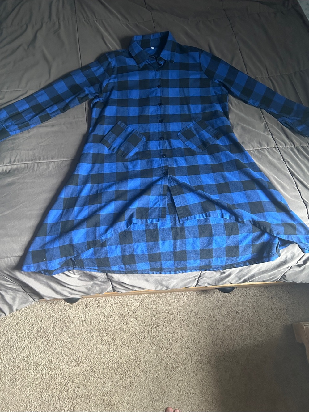 Blue buffalo plaid flannel